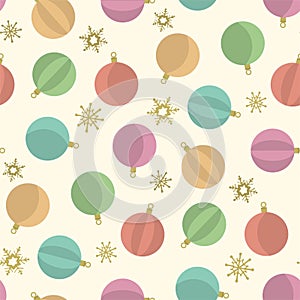 Merry Christmas tree toys pattern Happy new year holidays elements background. Merry Christmas background